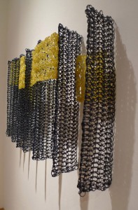 Blue poles â€¦ 2133475 from pi by Yvette Kaiser Smith, crocheted fiberglass, polyester resin