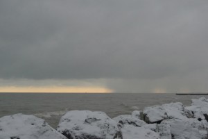 snowy lake