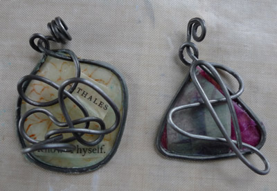 Know Thyself and Beacon Triangle pendants by Maike's Marvels