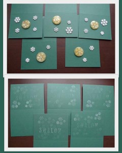shalom snowflakes holiday cards by Maike's Marvels