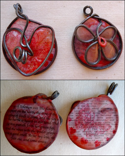 Song of Solomon wax and wire pendants by Maike's Marvels