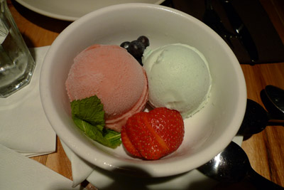 lime and strawberry gelato by Flour + Wine - photo by Maike's Marvels